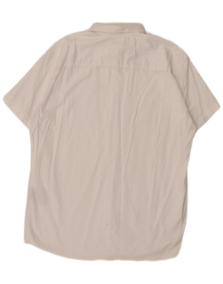 Мужская рубашка с коротким рукавом Jack & Jones 2XL, белый хлопок