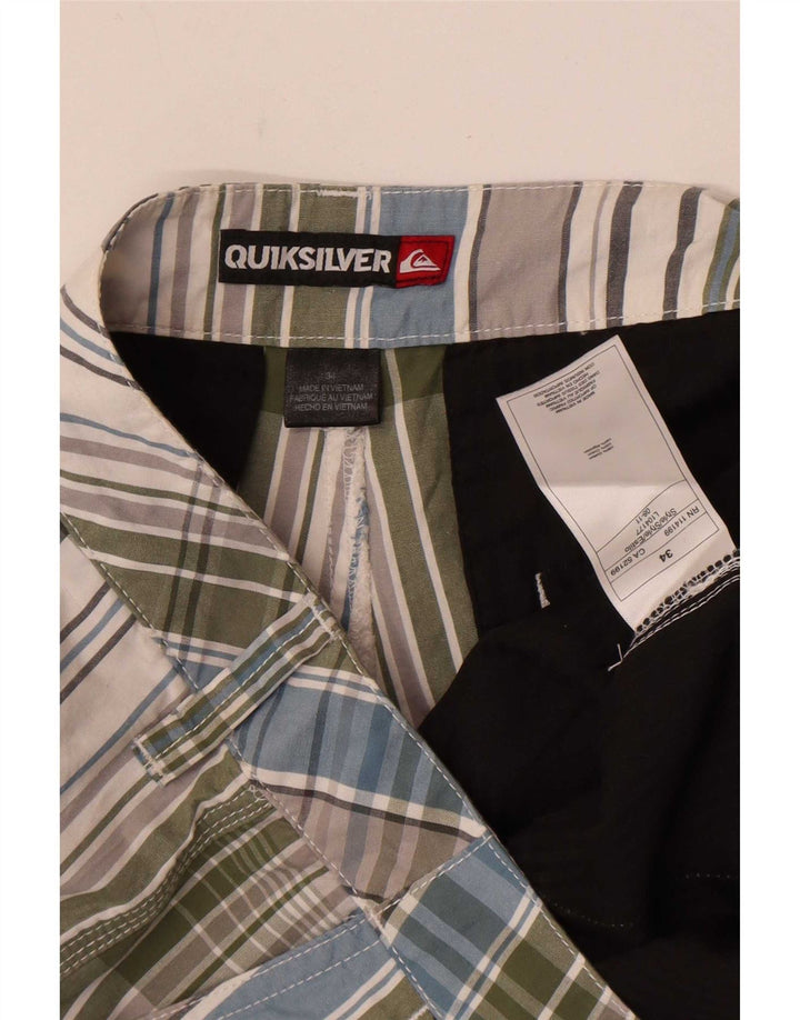 Мужские шорты чинос Quiksilver W34, хлопок, большая разноцветная клетка