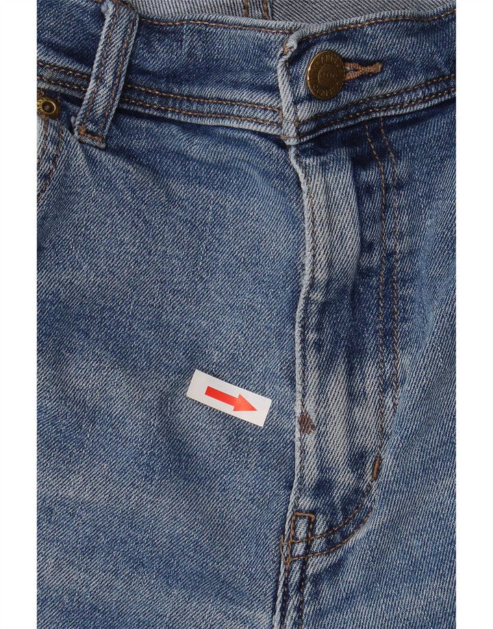 Мужские прямые джинсы WRANGLER стандартного кроя W34 L30, синий хлопок