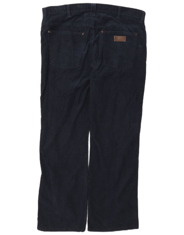 Мужские прямые вельветовые брюки Wrangler Roxboro W36 L32, темно-синий, хлопок
