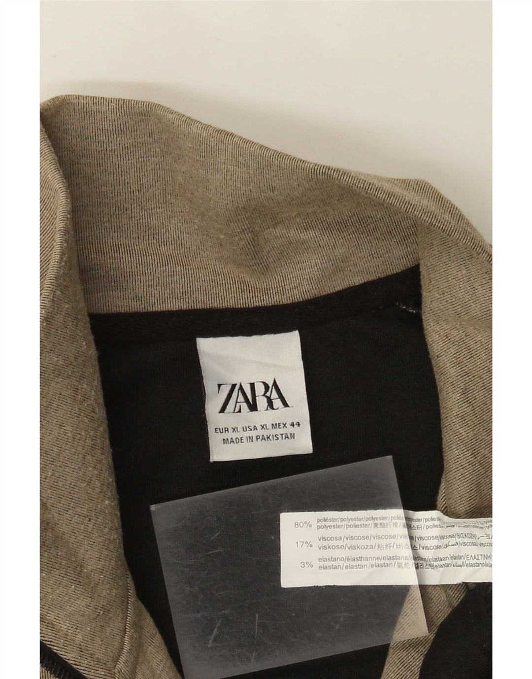 Мужской спортивный костюм Zara, верхняя куртка XL, зеленый полиэстер с крапинками