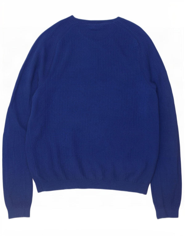 Ted Baker Mens Boat Neck Jumper Sweater Large Blue Cotton