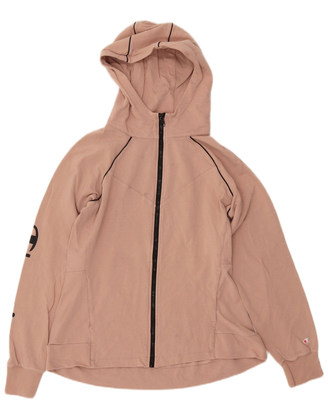 Женский свитер с капюшоном и молнией с графическим рисунком CHAMPION UK 18 XL Розовый