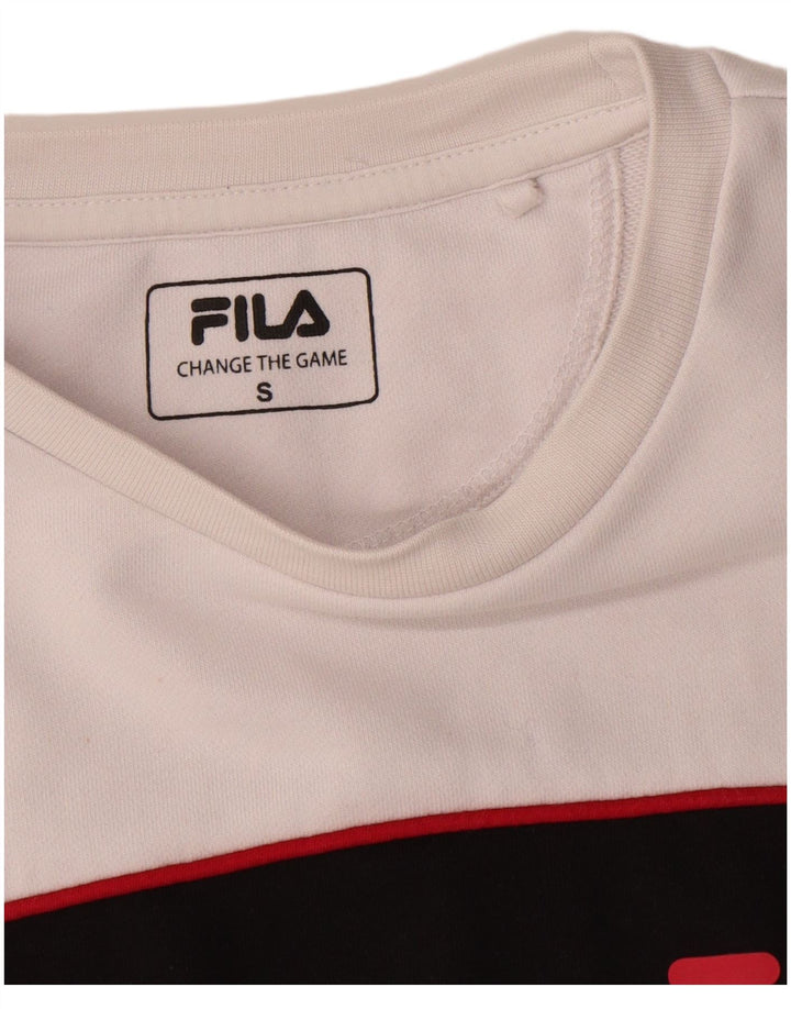 Fila Мужской свитшот с графическим рисунком, маленький белый с цветными блоками