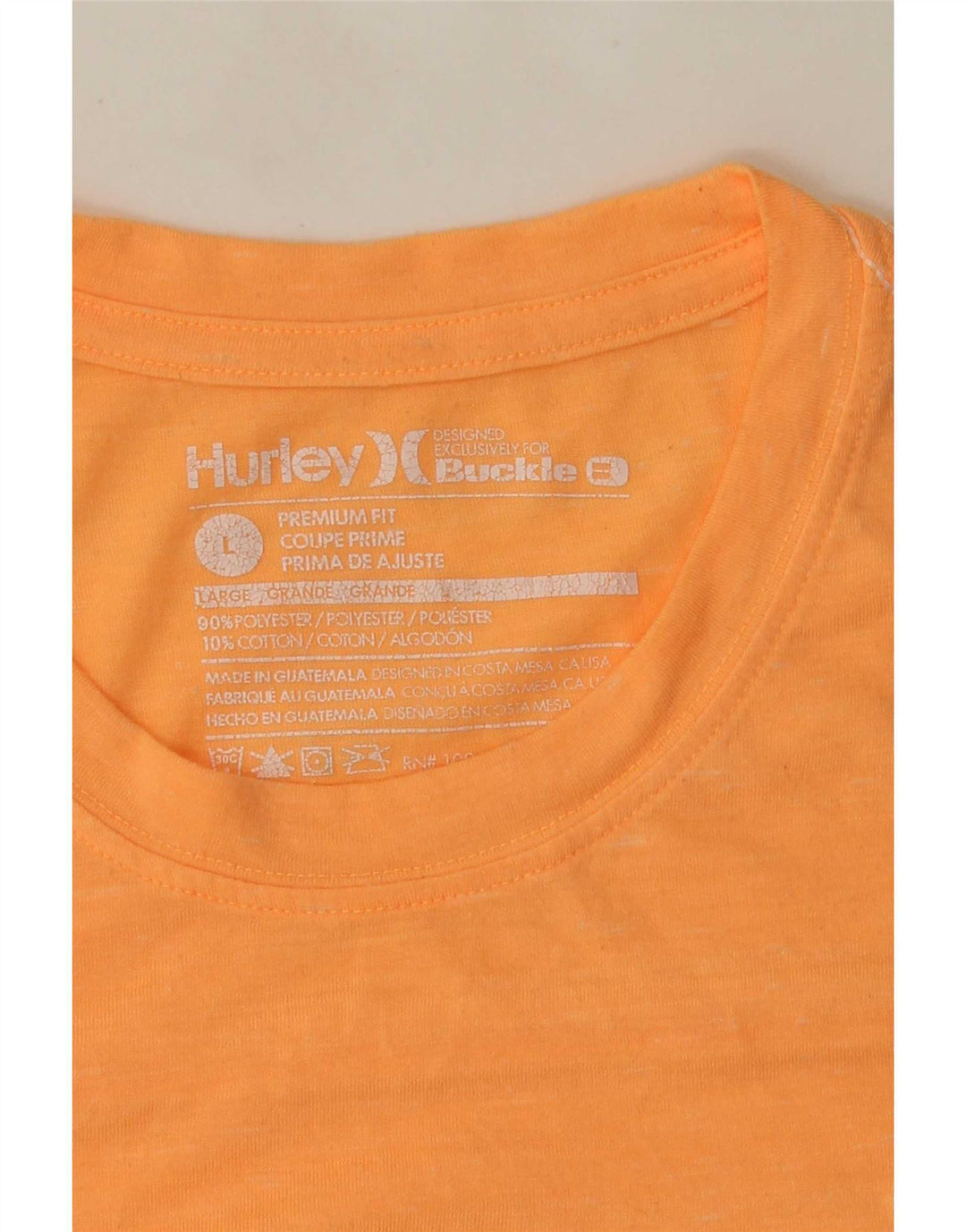 Мужская футболка премиум-класса Hurley, большой оранжевый полиэстер
