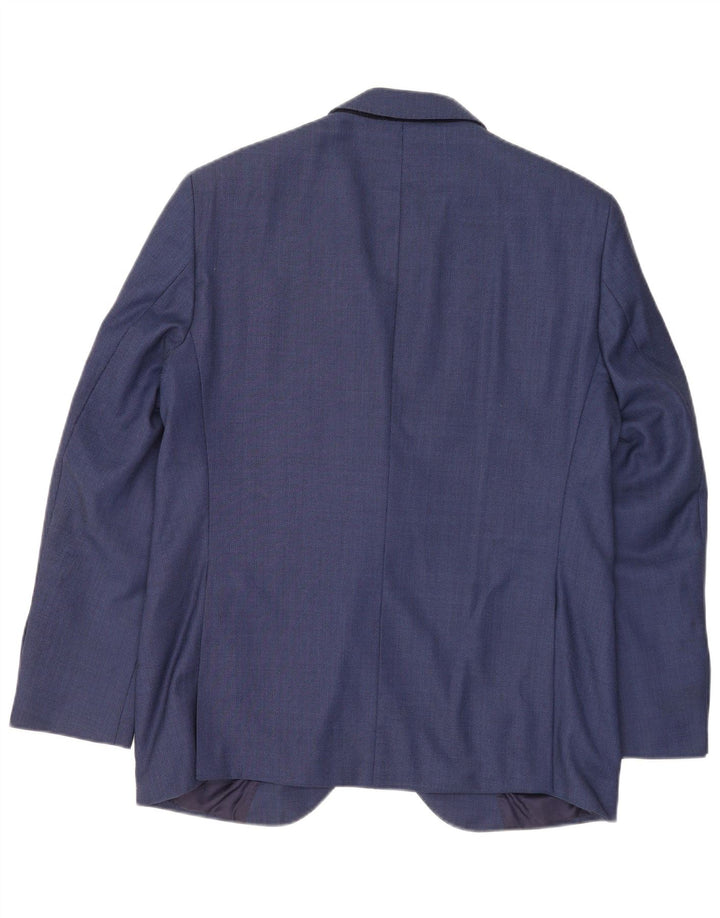 Мужской пиджак Hackett на 2 пуговицах, Великобритания, 42 XL, синяя шерсть
