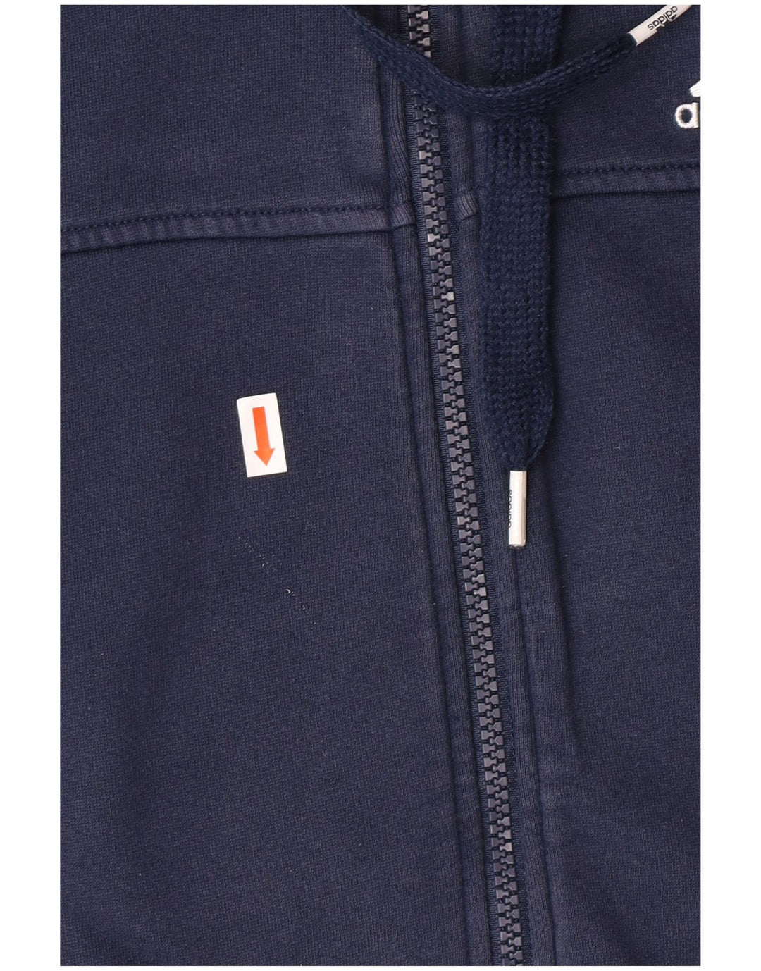 ADIDAS Мужской свитер с капюшоном на молнии, маленький темно-синий, хлопок