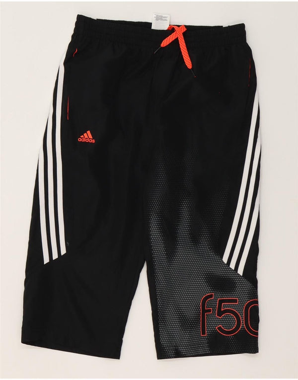Спортивные брюки Adidas Boys F50 с графическим рисунком 13-14 лет, черные с цветными блоками