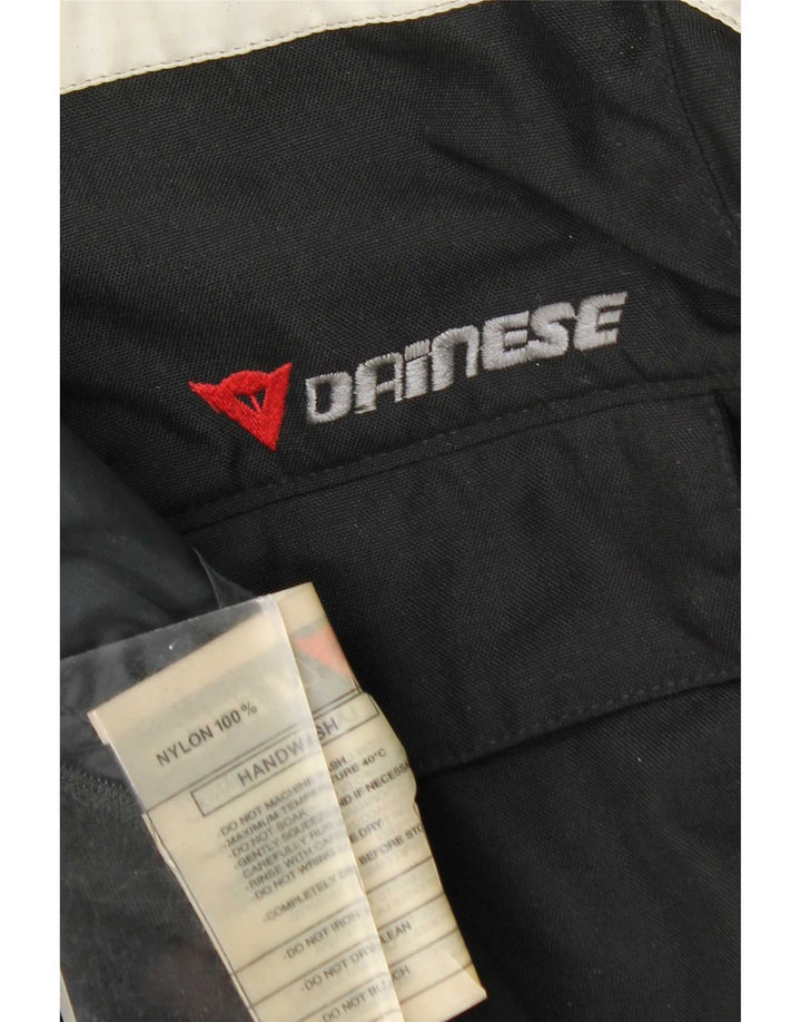 Женская гоночная куртка Dainese с графическим рисунком UK 12, нейлон среднего размера, черная с цветными блоками