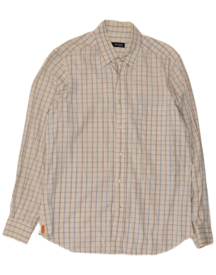 Мужская рубашка Massimo Dutti в крупную белую клетку