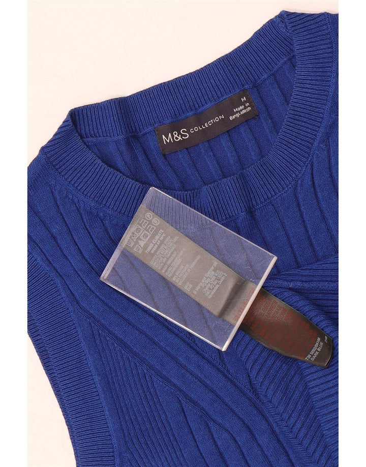 Женский жилет Marks & Spencer UK 12, средний синий, вискоза