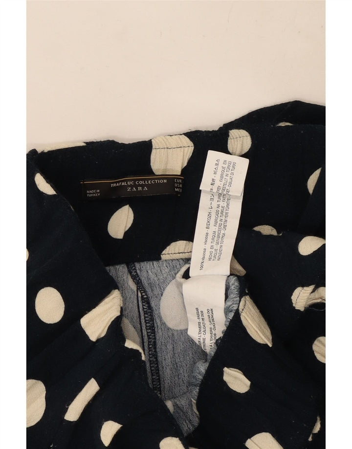 Женские повседневные шорты Zara W32, черные, вискоза в горошек