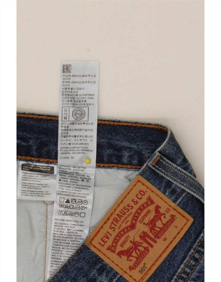 Женские джинсовые шорты Levi's 501 W32, большие синие, хлопок