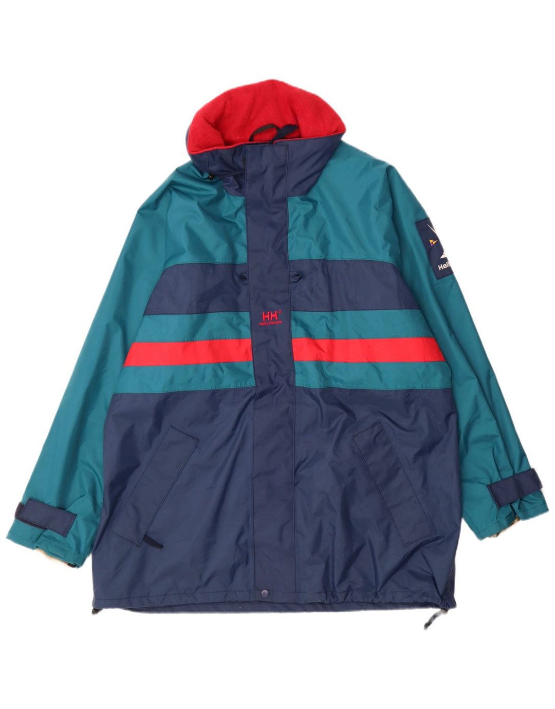 Мужская дождевик Helly Hansen UK 40, большой темно-синий, полиамид с цветными блоками
