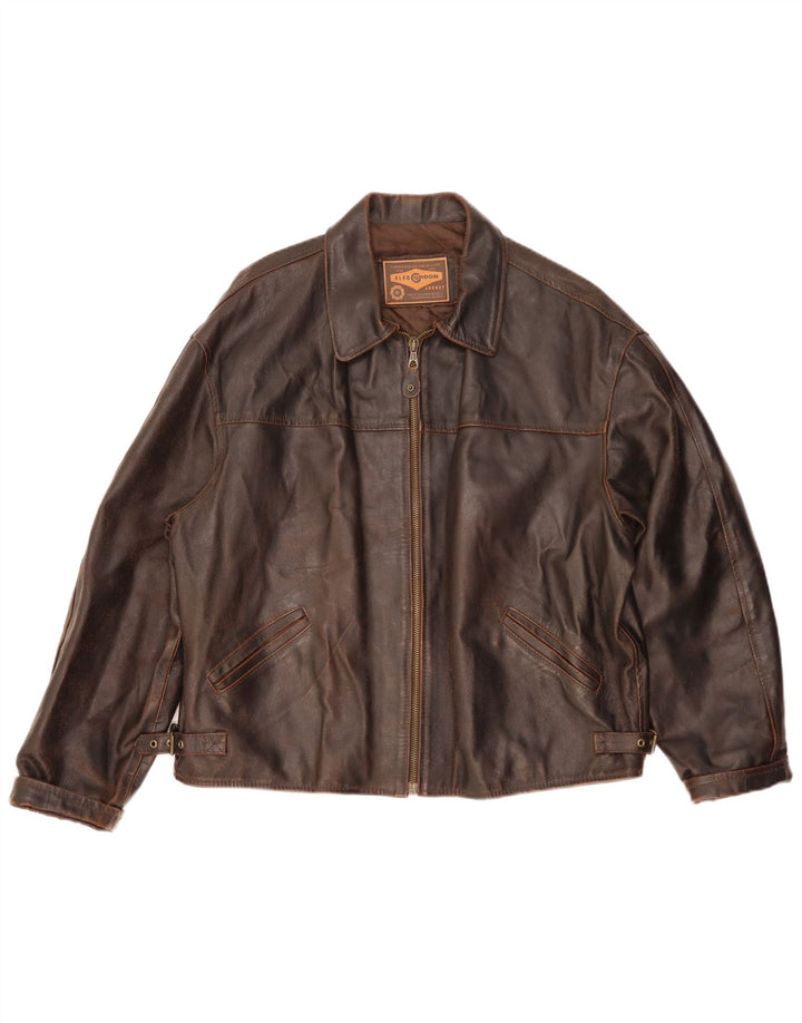 Мужская кожаная куртка Alan Gordon UK 42 XL Коричневая кожаная