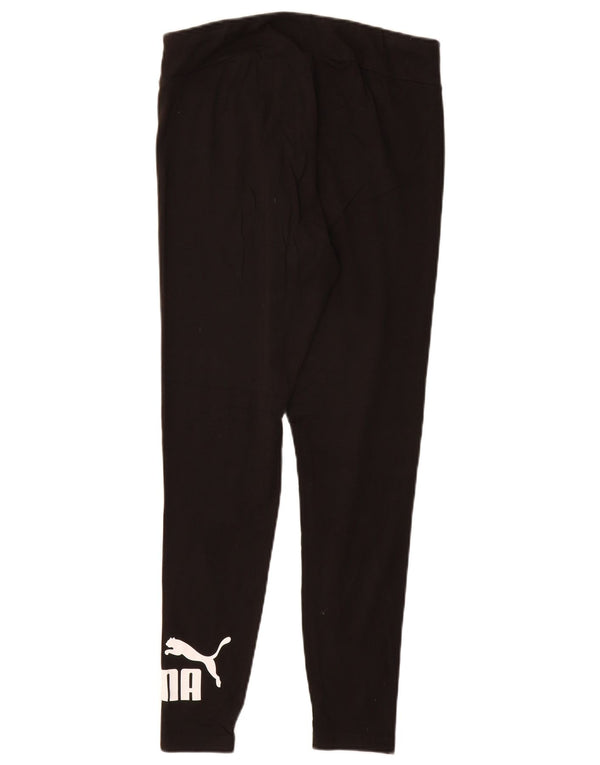 Женские леггинсы с рисунком PUMA UK 14, большие черные хлопковые