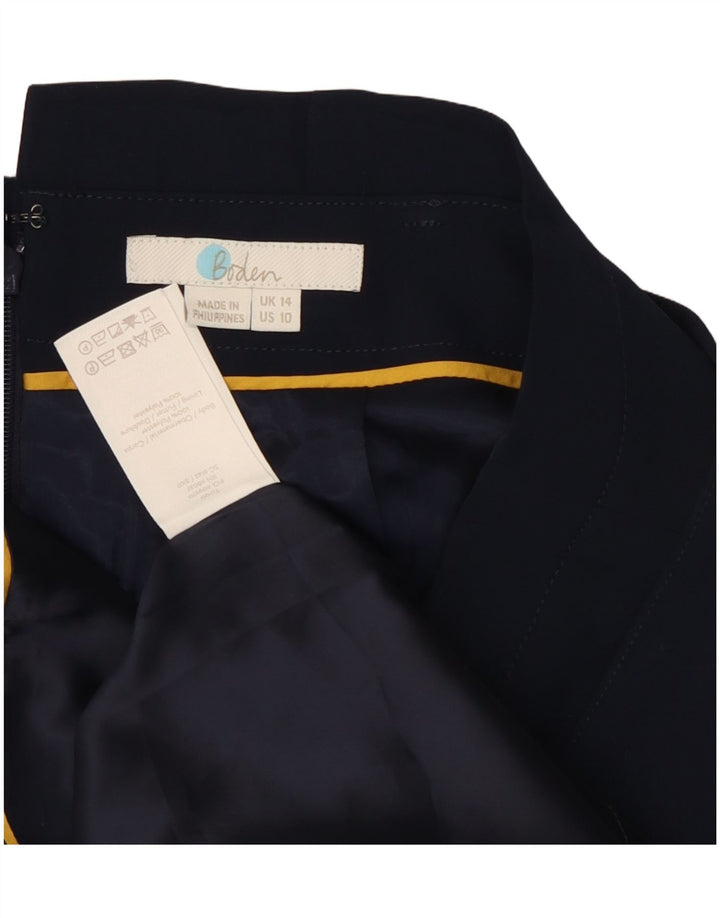 Женская юбка-карандаш миди Boden UK 14, большая W32, темно-синий полиэстер