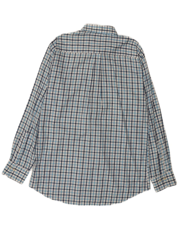 Мужская рубашка Peter Millar, большая синяя клетка, хлопок