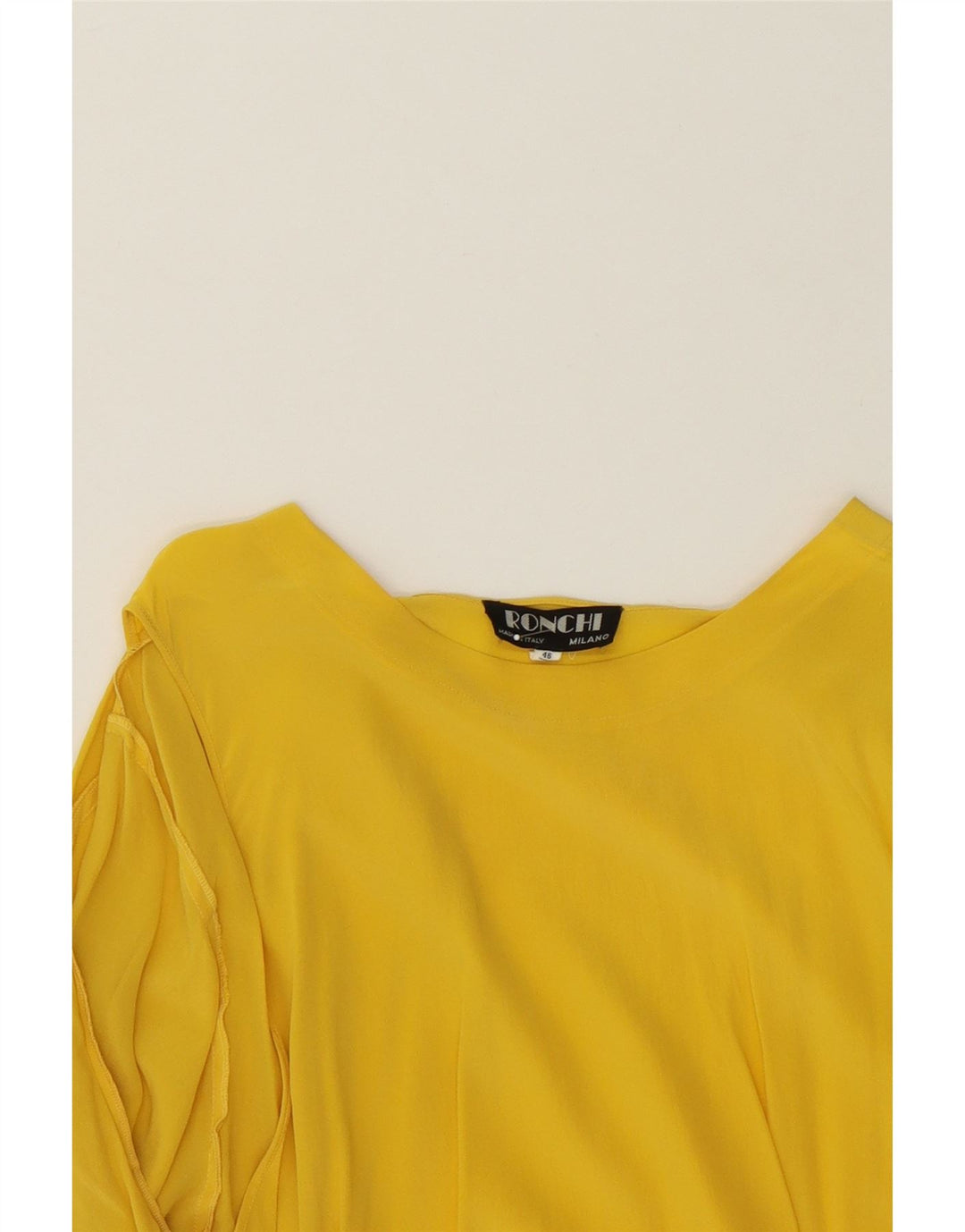 VINTAGE Womens Sleeveless Blouse Top IT 46 Large Yellow Vintage Vintage and Second-Hand Vintage from Messina Hembry 