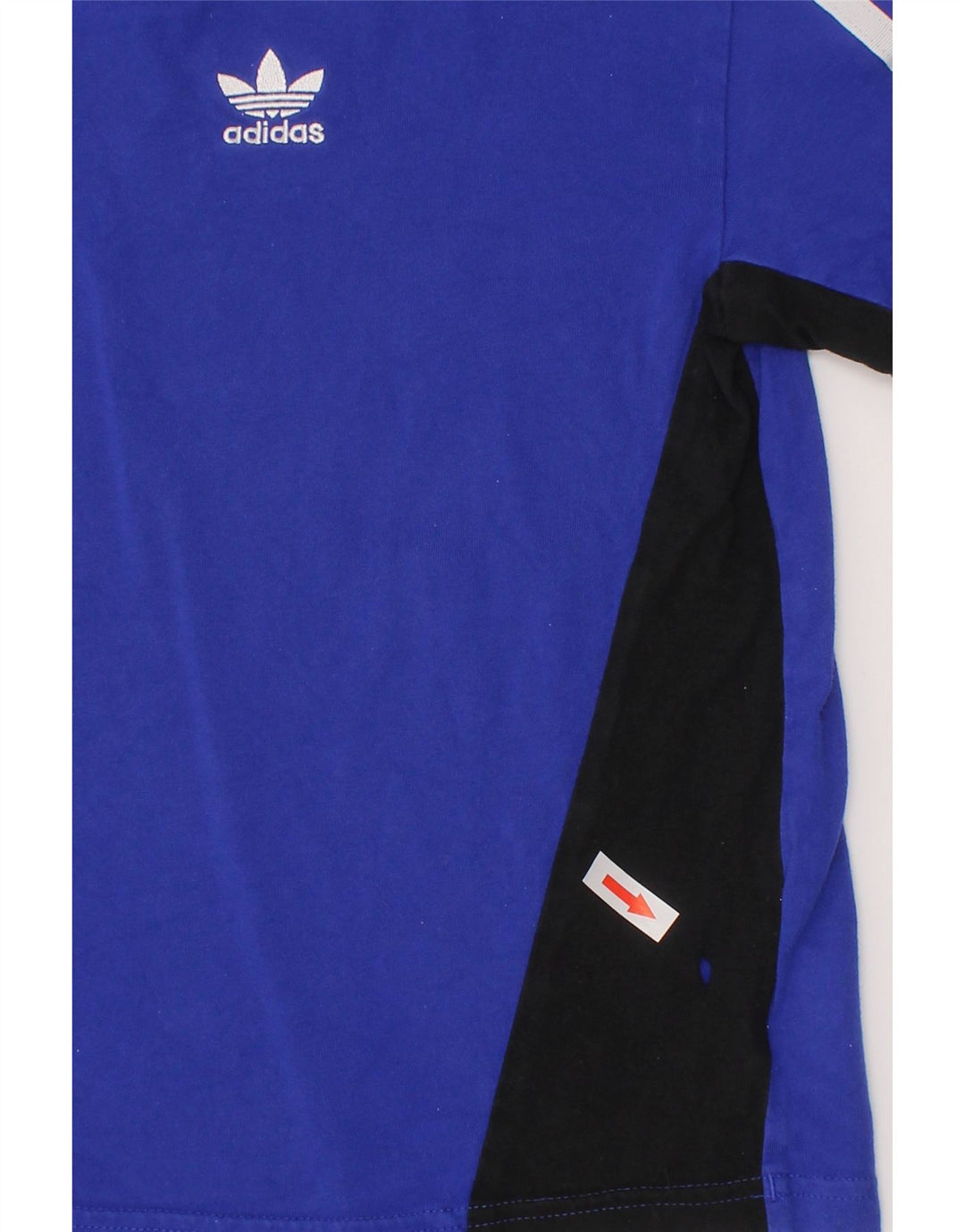 Футболка ADIDAS для мальчиков, топ 5–6 лет, синяя, хлопок с цветными блоками