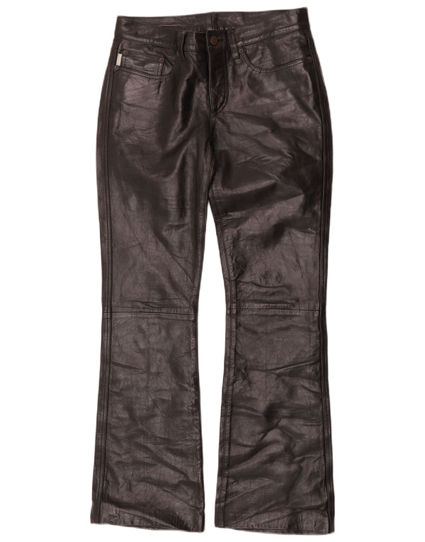 Женские кожаные брюки Iceberg Bootcut W27 L29, черные кожаные