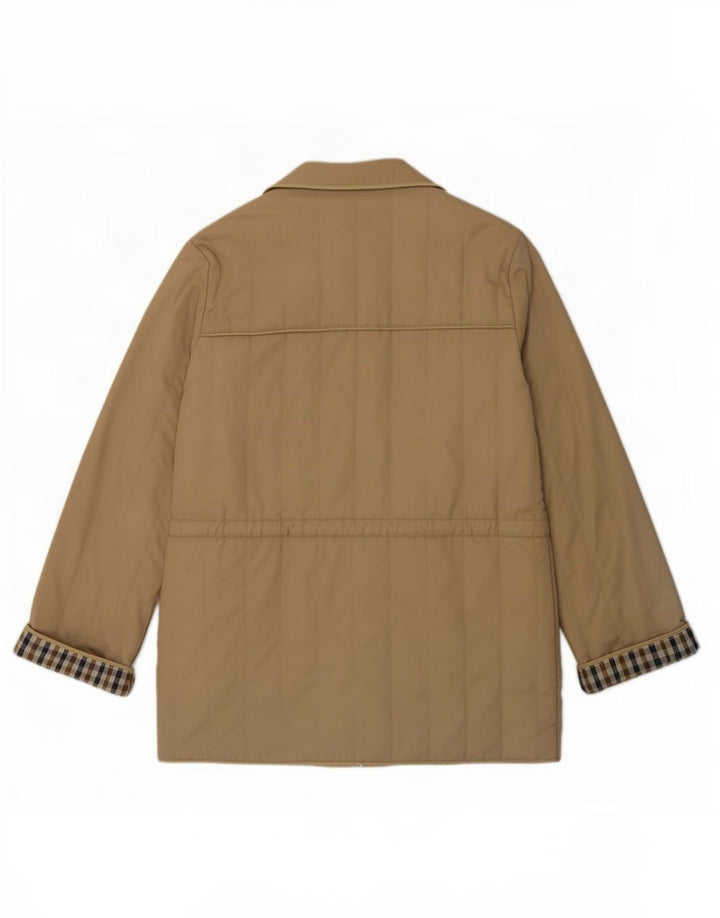Женский пуховик оверсайз Aquascutum UK 16, большой, бежевый, полиэстер