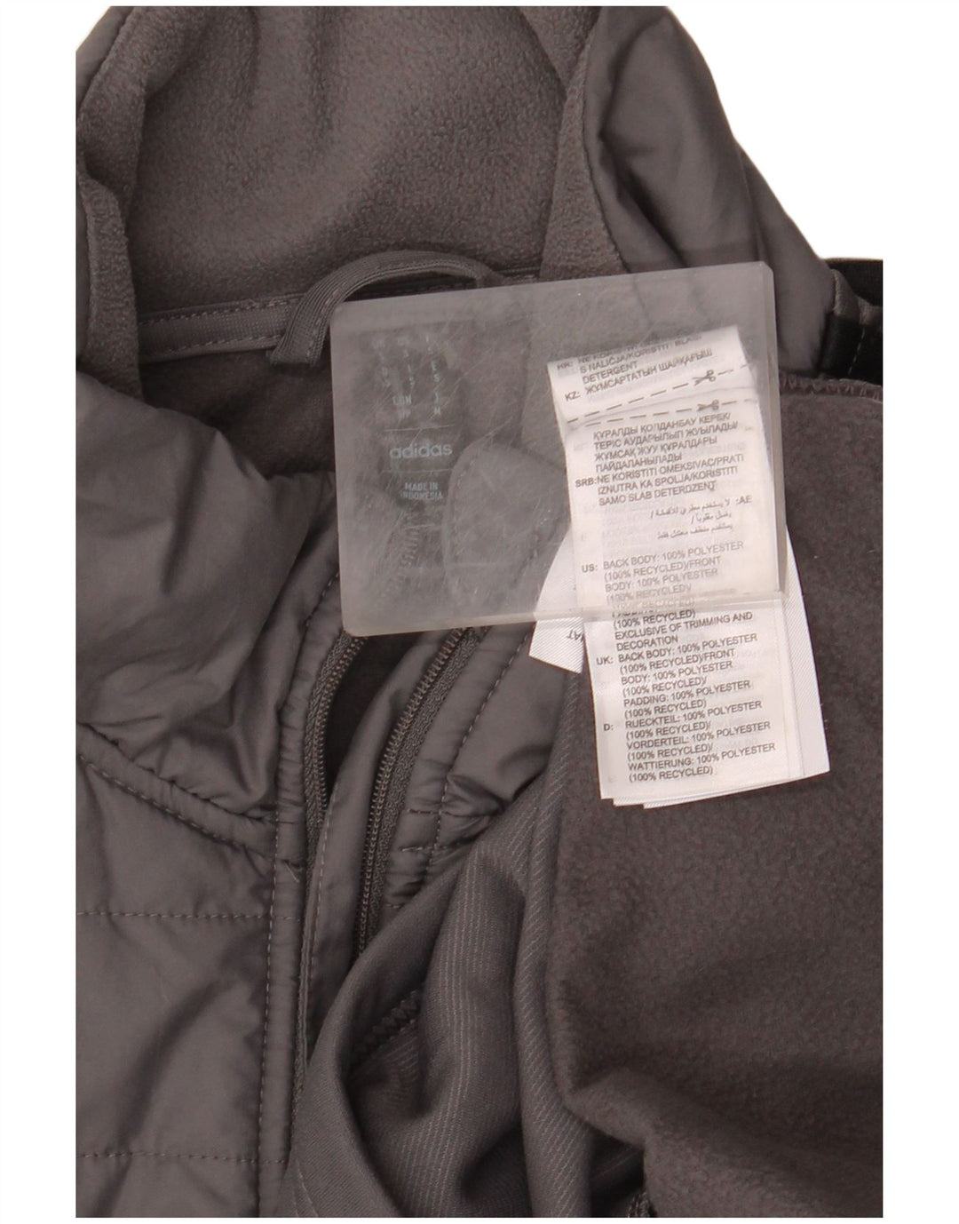 Мужской свитшот с воротником на молнии ADIDAS Aeroready, маленький серый полиэстер