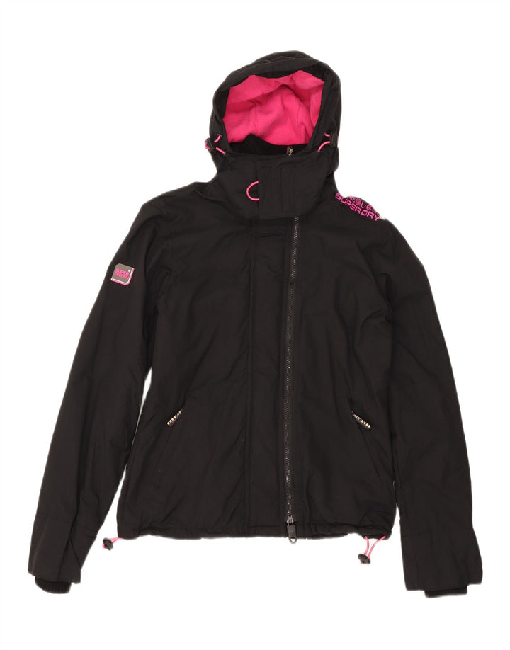 Женская ветровка с капюшоном Superdry UK 14, средний черный