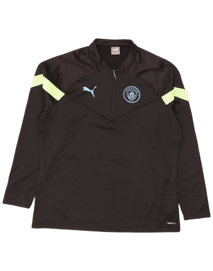 Мужской пуловер-спортивный костюм Puma Manchester City XL, черный с цветными блоками