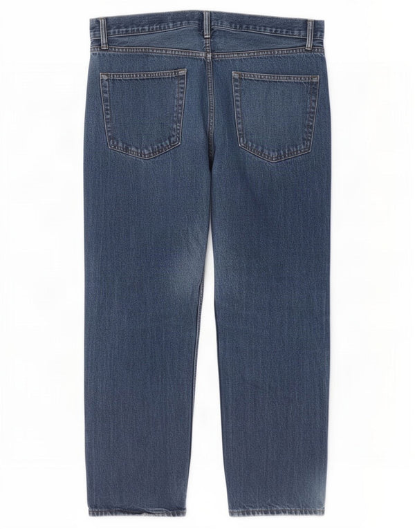 Мужские прямые джинсы Marks & Spencer W36 L29 синие, хлопок