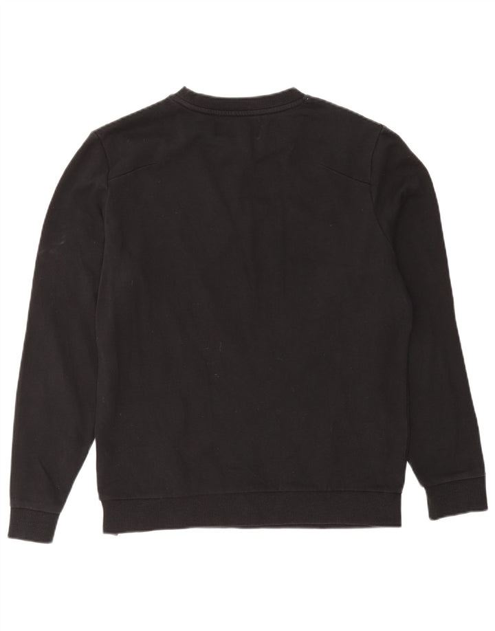 CALVIN KLEIN JEANS Womens Graphic Sweatshirt Jumper UK 14 Medium Black