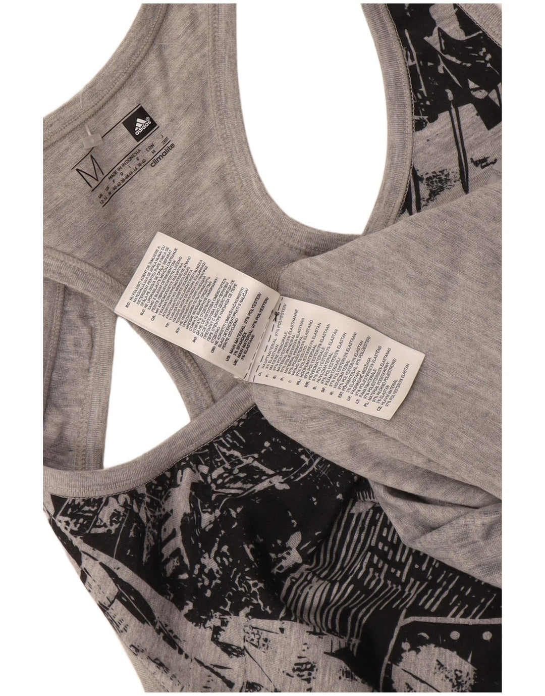 Женский жилет Adidas Climalite Graphic Vest UK 12/14, средний серый с геометрическим узором
