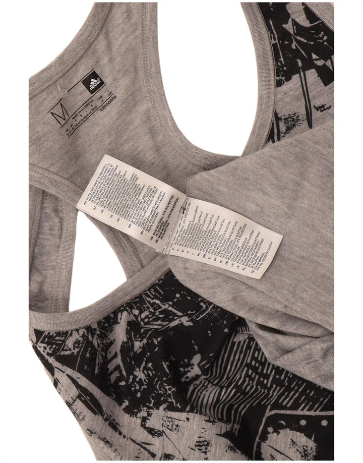 Женский жилет Adidas Climalite Graphic Vest UK 12/14, средний серый с геометрическим узором