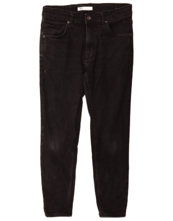 Мужские джинсы скинни Zara EU 42, большие W32 L27, черный хлопок