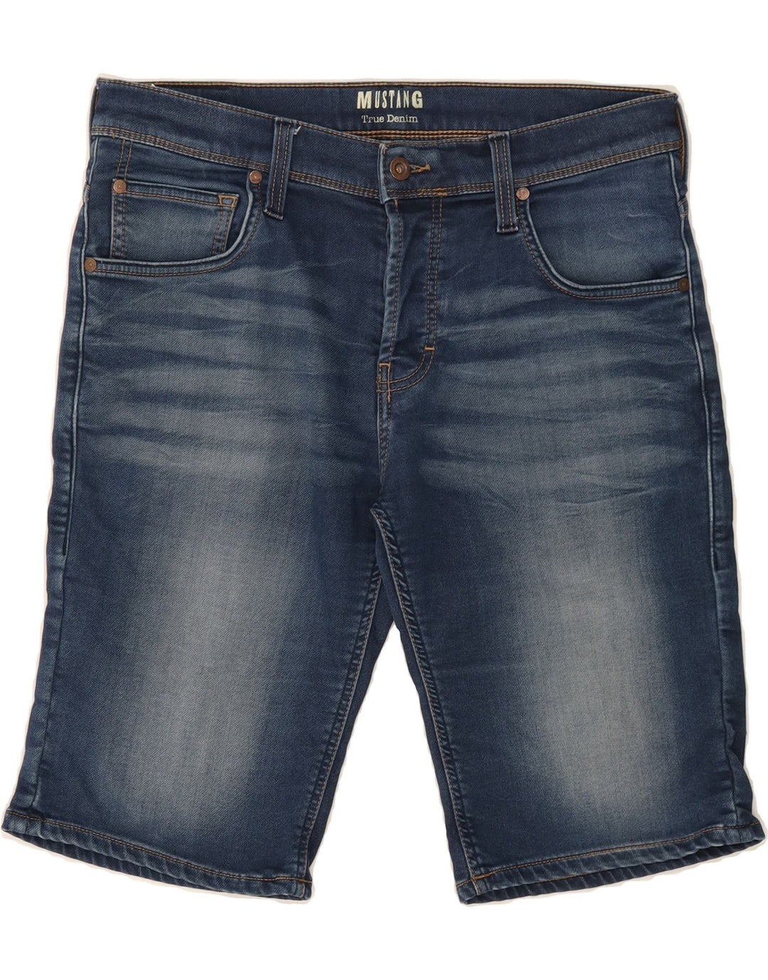 MUSTANG Mens Denim Shorts W34 Large Blue Cotton Vintage Mustang and Second-Hand Mustang from Messina Hembry 