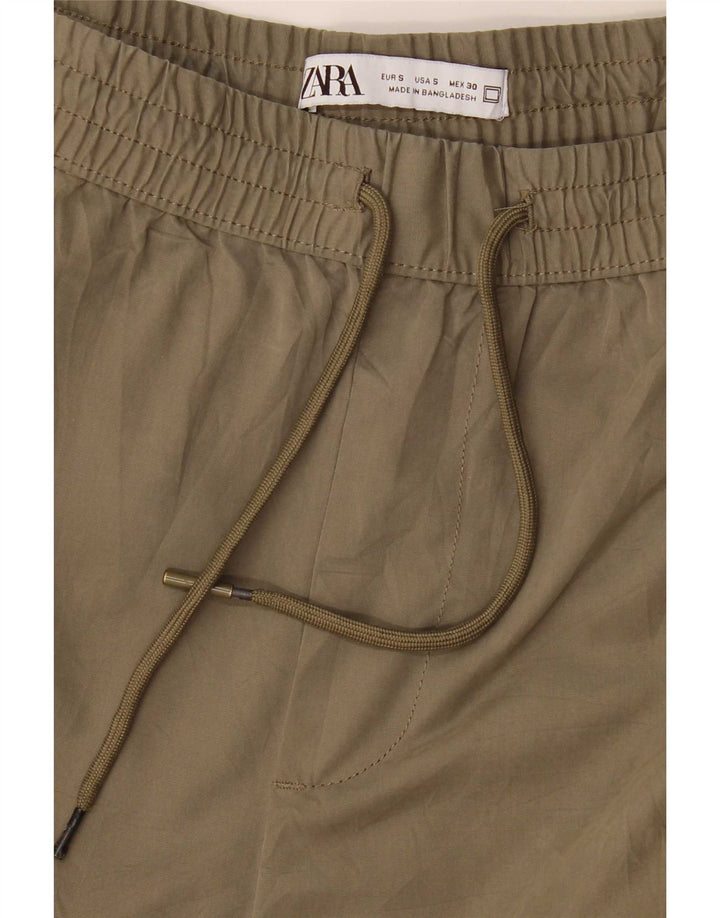 Женские брюки-карго Zara, маленькие W30 L25, хаки