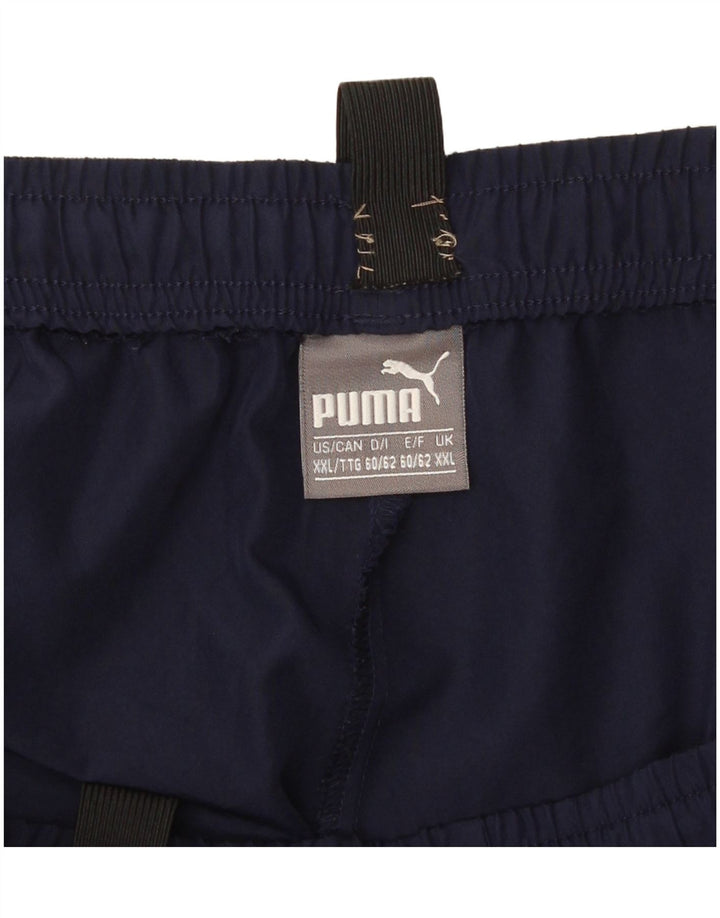 Мужские спортивные брюки Puma джоггеры 2XL темно-синие из полиэстера