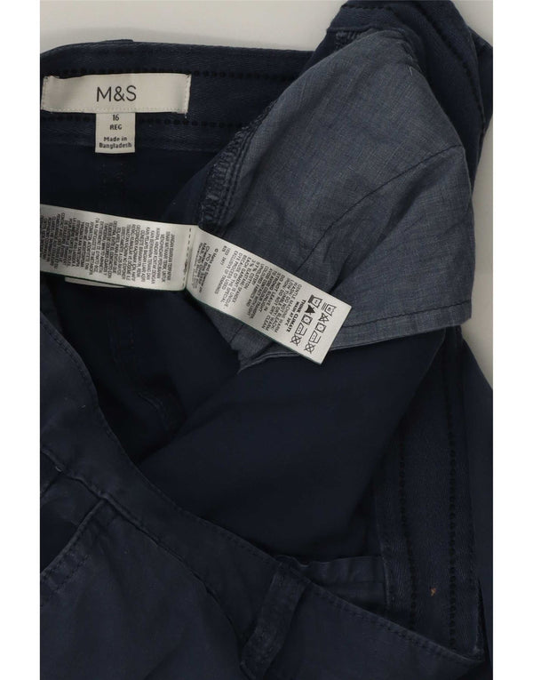 Женские брюки чинос Marks & Spencer UK 16, большие W36 L28, темно-синие
