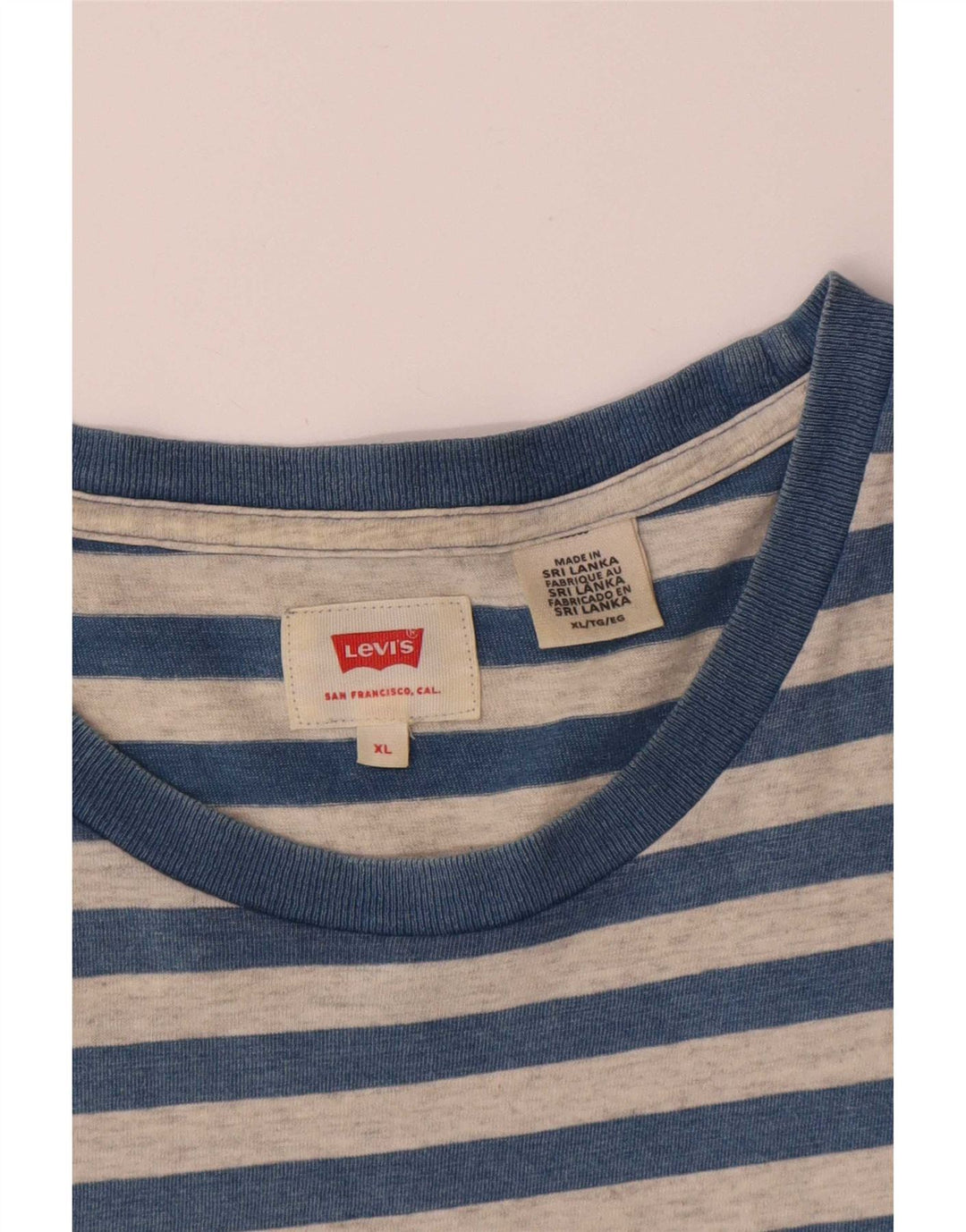 Мужская футболка Levi's Top XL из хлопка в синюю полоску