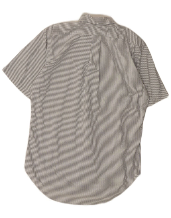 RALPH LAUREN Мужская рубашка классического кроя с коротким рукавом, маленькая белая полоска