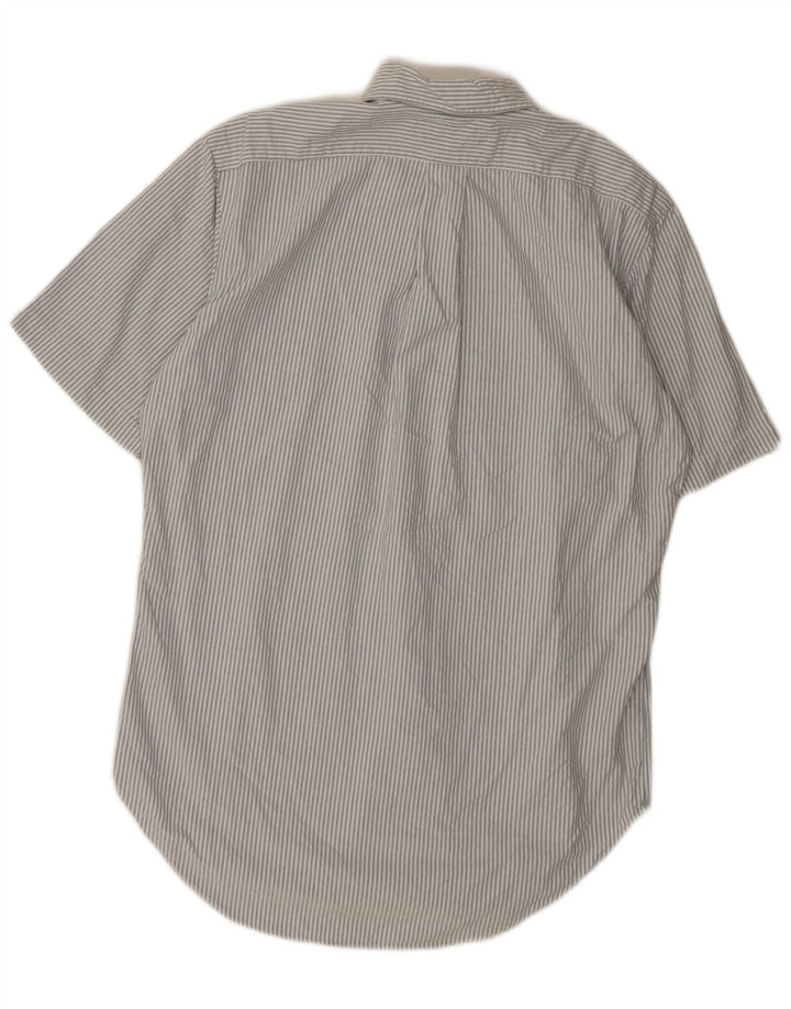 RALPH LAUREN Мужская рубашка классического кроя с коротким рукавом, маленькая белая полоска