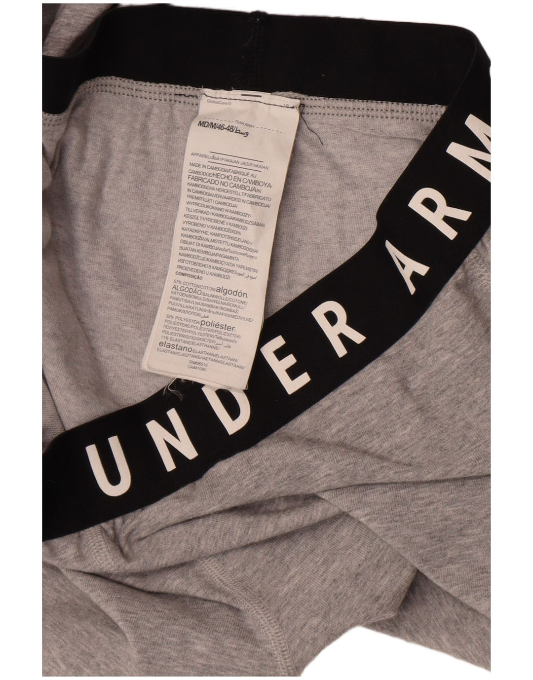 Женские леггинсы с рисунком Under Armour, Великобритания 14, средний серый цвет, хлопок с цветными блоками