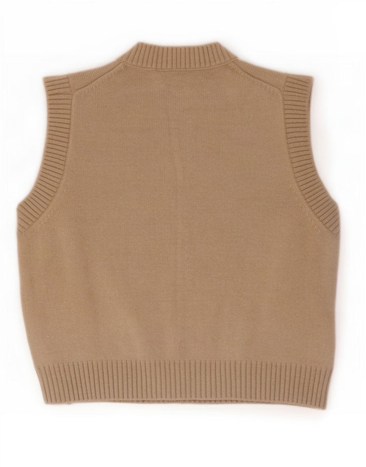 Женская майка Zara Vest UK 14, средний бежевый полиэстер