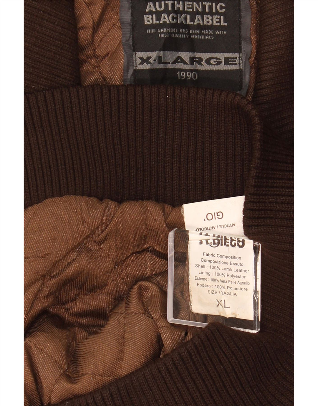 ВИНТАЖНАЯ Женская кожаная куртка UK 18 XL Коричневая кожаная