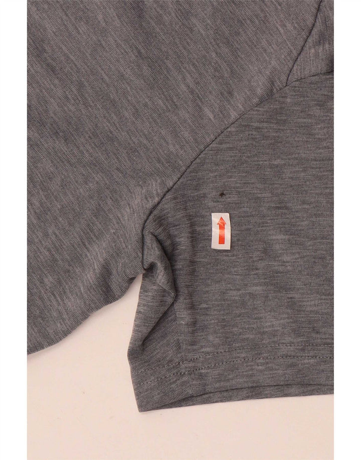 Футболка с рисунком Nike Dri Fit для мальчиков, топ 10–11 лет, средний серый полиэстер