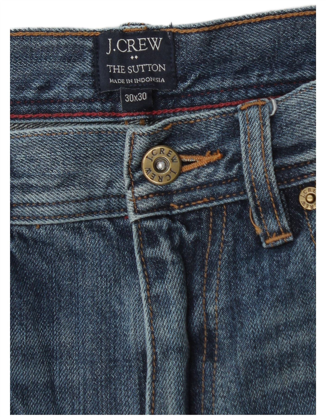 Мужские прямые джинсы J. CREW The Sutton W30 L30, синий хлопок