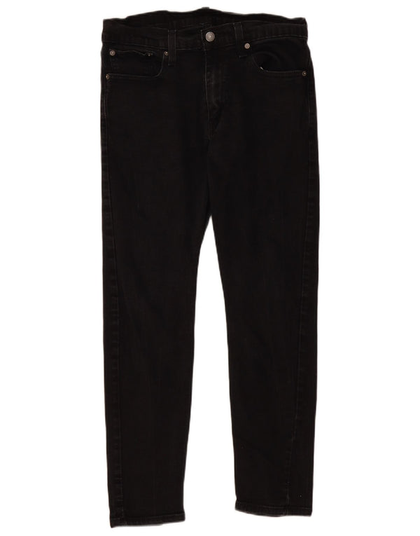 Мужские зауженные зауженные джинсы Levi's 512 W32 L30, черный хлопок
