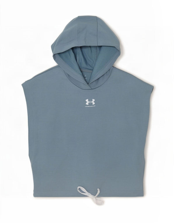 Женский укороченный жилет большого размера с капюшоном Under Armour, UK 10, маленький синий