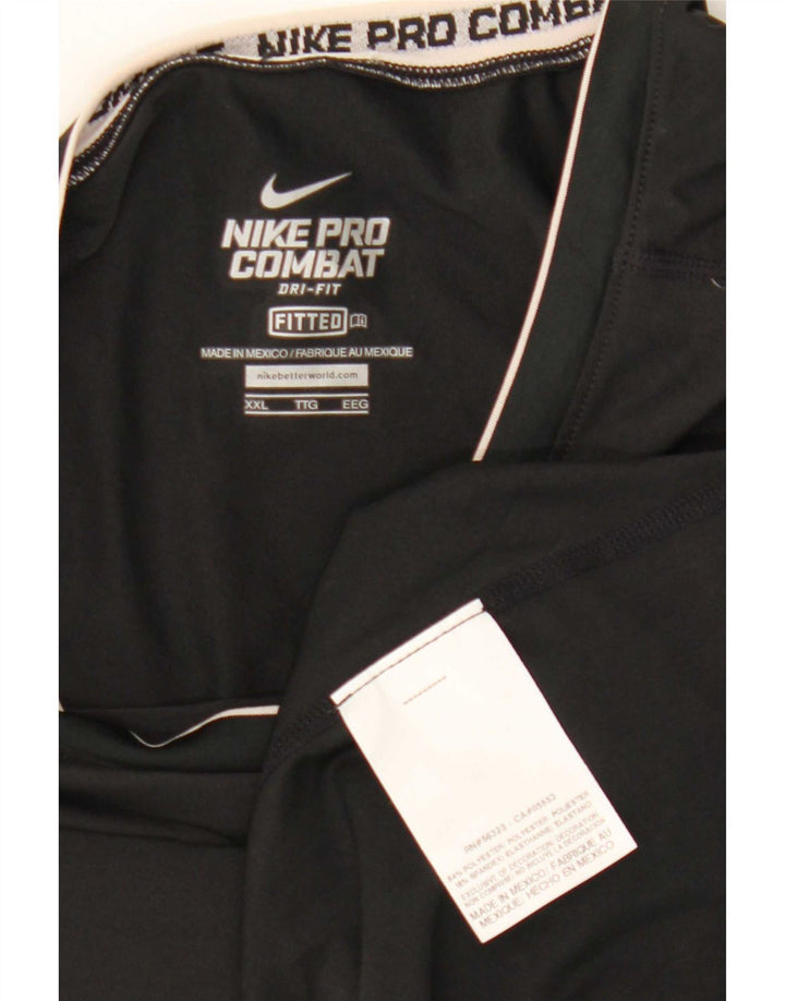Мужская компрессионная футболка Nike 2XL, черный полиэстер