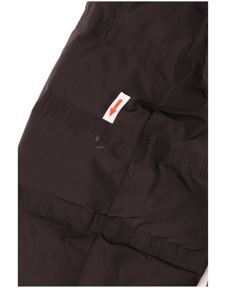 Винтажное женское пуховое пальто с капюшоном IT 50 XL, черный полиэстер